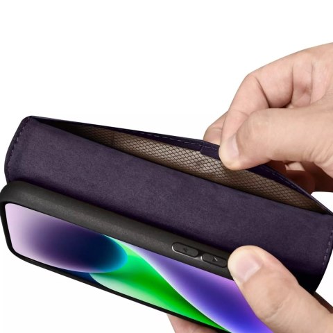 ICarer Etui na telefon iCarer Wallet Case 2in1 do iPhone 14 Plus skórzany pokrowiec z klapką Anti-RFID ciemnofioletowy ICarer Etui na telefon iCarer Wallet Case 2in1 do iPhone 14 Plus skórzany pokrowiec z klapką Anti-RFID ciemnofioletowy