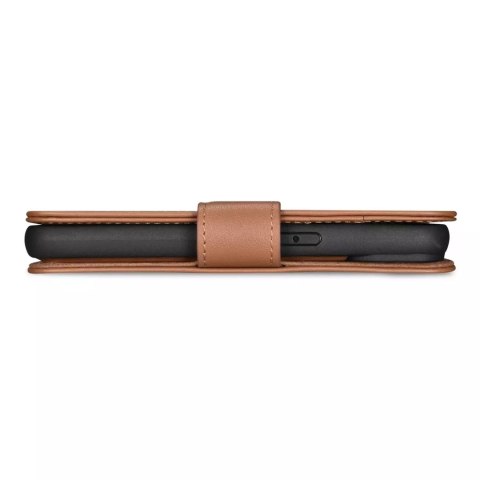 ICarer Etui na telefon iCarer Wallet Case 2in1 do iPhone 14 Pro Max skórzany pokrowiec z klapką Anti-RFID brązowy ICarer Etui na telefon iCarer Wallet Case 2in1 do iPhone 14 Pro Max skórzany pokrowiec z klapką Anti-RFID brązowy