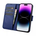 ICarer Etui na telefon iCarerWallet Case 2in1 do iPhone 14 Pro Max skórzany pokrowiec z klapką Anti-RFID