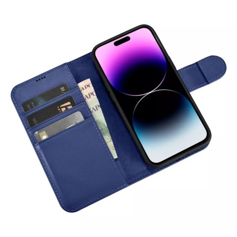 ICarer Etui na telefon iCarerWallet Case 2in1 do iPhone 14 Pro Max skórzany pokrowiec z klapką Anti-RFID ICarer Etui na telefon iCarerWallet Case 2in1 do iPhone 14 Pro Max skórzany pokrowiec z klapką Anti-RFID