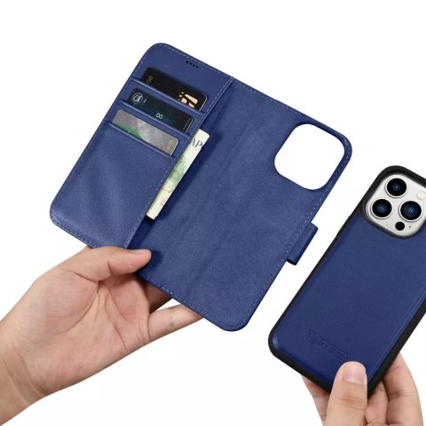 ICarer Etui na telefon iCarerWallet Case 2in1 do iPhone 14 Pro Max skórzany pokrowiec z klapką Anti-RFID ICarer Etui na telefon iCarerWallet Case 2in1 do iPhone 14 Pro Max skórzany pokrowiec z klapką Anti-RFID