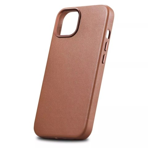 ICarer ICarer Case Leather pokrowiec etui z naturalnej skóry do iPhone 14 Plus brązowy (kompatybilne z MagSafe) ICarer ICarer Case Leather pokrowiec etui z naturalnej skóry do iPhone 14 Plus brązowy (kompatybilne z MagSafe)