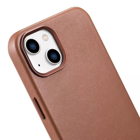 ICarer ICarer Case Leather pokrowiec etui z naturalnej skóry do iPhone 14 Plus brązowy (kompatybilne z MagSafe) ICarer ICarer Case Leather pokrowiec etui z naturalnej skóry do iPhone 14 Plus brązowy (kompatybilne z MagSafe)