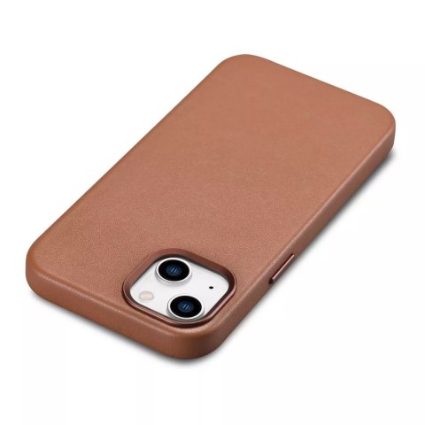 ICarer ICarer Case Leather pokrowiec etui z naturalnej skóry do iPhone 14 Plus brązowy (kompatybilne z MagSafe) ICarer ICarer Case Leather pokrowiec etui z naturalnej skóry do iPhone 14 Plus brązowy (kompatybilne z MagSafe)