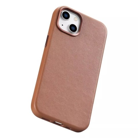 ICarer ICarer Case Leather pokrowiec etui z naturalnej skóry do iPhone 14 Plus brązowy (kompatybilne z MagSafe) ICarer ICarer Case Leather pokrowiec etui z naturalnej skóry do iPhone 14 Plus brązowy (kompatybilne z MagSafe)