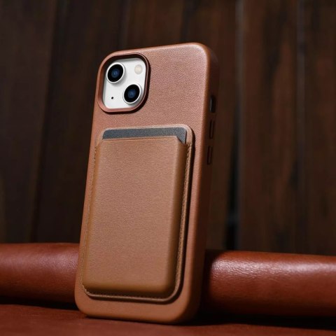 ICarer ICarer Case Leather pokrowiec etui z naturalnej skóry do iPhone 14 Plus brązowy (kompatybilne z MagSafe) ICarer ICarer Case Leather pokrowiec etui z naturalnej skóry do iPhone 14 Plus brązowy (kompatybilne z MagSafe)