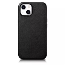 ICarer ICarer Case Leather pokrowiec etui z naturalnej skóry do iPhone 14 Plus czarny (kompatybilne z MagSafe)