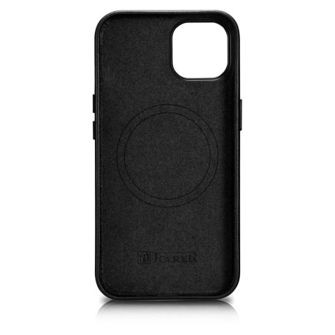 ICarer ICarer Case Leather pokrowiec etui z naturalnej skóry do iPhone 14 Plus czarny (kompatybilne z MagSafe) ICarer ICarer Case Leather pokrowiec etui z naturalnej skóry do iPhone 14 Plus czarny (kompatybilne z MagSafe)