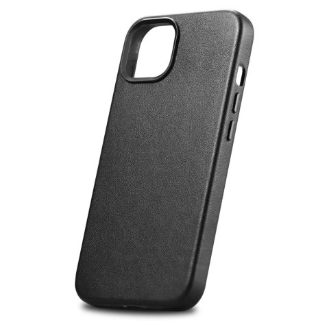 ICarer ICarer Case Leather pokrowiec etui z naturalnej skóry do iPhone 14 Plus czarny (kompatybilne z MagSafe) ICarer ICarer Case Leather pokrowiec etui z naturalnej skóry do iPhone 14 Plus czarny (kompatybilne z MagSafe)