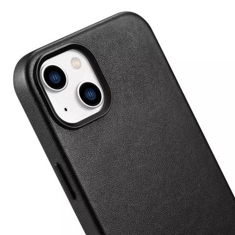 ICarer ICarer Case Leather pokrowiec etui z naturalnej skóry do iPhone 14 Plus czarny (kompatybilne z MagSafe) ICarer ICarer Case Leather pokrowiec etui z naturalnej skóry do iPhone 14 Plus czarny (kompatybilne z MagSafe)