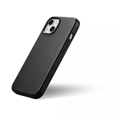 ICarer ICarer Case Leather pokrowiec etui z naturalnej skóry do iPhone 14 Plus czarny (kompatybilne z MagSafe) ICarer ICarer Case Leather pokrowiec etui z naturalnej skóry do iPhone 14 Plus czarny (kompatybilne z MagSafe)