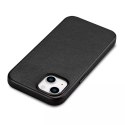 ICarer ICarer Case Leather pokrowiec etui z naturalnej skóry do iPhone 14 Plus czarny (kompatybilne z MagSafe)