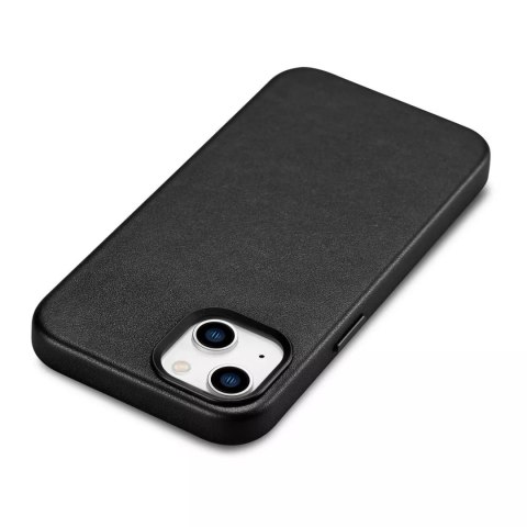ICarer ICarer Case Leather pokrowiec etui z naturalnej skóry do iPhone 14 Plus czarny (kompatybilne z MagSafe) ICarer ICarer Case Leather pokrowiec etui z naturalnej skóry do iPhone 14 Plus czarny (kompatybilne z MagSafe)