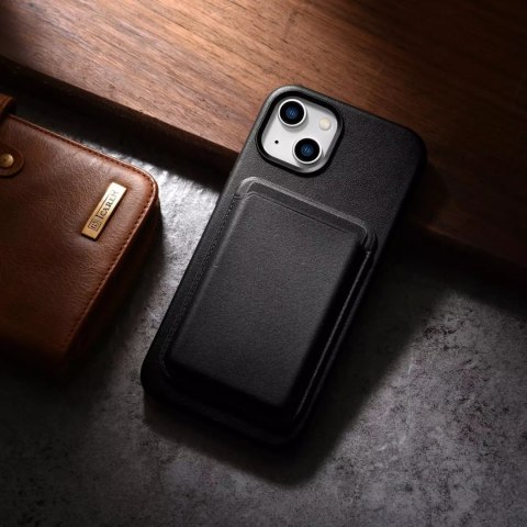 ICarer ICarer Case Leather pokrowiec etui z naturalnej skóry do iPhone 14 Plus czarny (kompatybilne z MagSafe) ICarer ICarer Case Leather pokrowiec etui z naturalnej skóry do iPhone 14 Plus czarny (kompatybilne z MagSafe)
