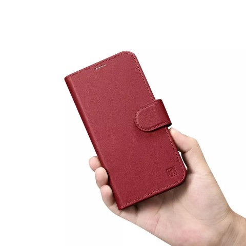 ICarer ICarer Wallet Case 2in1 etui iPhone 14 Plus skórzany pokrowiec z klapką Anti-RFID czerwony (WMI14220727-RD) ICarer ICarer Wallet Case 2in1 etui iPhone 14 Plus skórzany pokrowiec z klapką Anti-RFID czerwony (WMI14220727-RD)