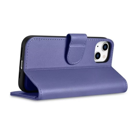ICarer ICarer Wallet Case 2in1 etui iPhone 14 Plus skórzany pokrowiec z klapką Anti-RFID jasnofioletowy (WMI14220727-LP) ICarer ICarer Wallet Case 2in1 etui iPhone 14 Plus skórzany pokrowiec z klapką Anti-RFID jasnofioletowy (WMI14220727-LP)
