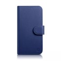 ICarer ICarer Wallet Case 2in1 etui iPhone 14 Plus skórzany pokrowiec z klapką Anti-RFID niebieski (WMI14220727-BU)