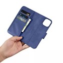 ICarer ICarer Wallet Case 2in1 etui iPhone 14 Plus skórzany pokrowiec z klapką Anti-RFID niebieski (WMI14220727-BU)