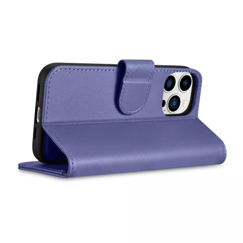 ICarer ICarer Wallet Case 2in1 etui iPhone 14 Pro Max skórzany pokrowiec z klapką Anti-RFID jasnofioletowy (WMI14220728-LP) ICarer ICarer Wallet Case 2in1 etui iPhone 14 Pro Max skórzany pokrowiec z klapką Anti-RFID jasnofioletowy (WMI14220728-LP)