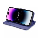 ICarer ICarer Wallet Case 2in1 etui iPhone 14 Pro Max skórzany pokrowiec z klapką Anti-RFID jasnofioletowy (WMI14220728-LP)