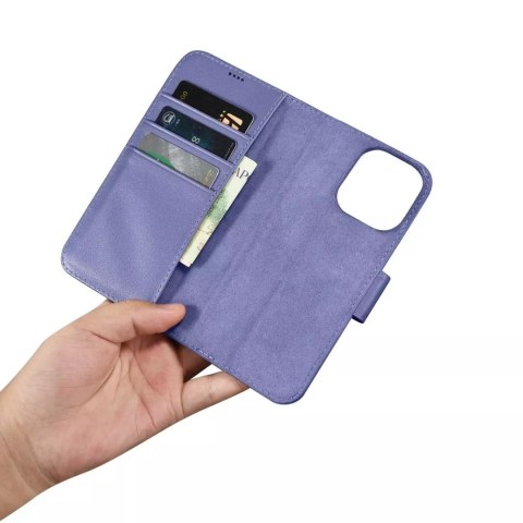 ICarer ICarer Wallet Case 2in1 etui iPhone 14 Pro Max skórzany pokrowiec z klapką Anti-RFID jasnofioletowy (WMI14220728-LP) ICarer ICarer Wallet Case 2in1 etui iPhone 14 Pro Max skórzany pokrowiec z klapką Anti-RFID jasnofioletowy (WMI14220728-LP)
