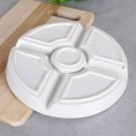 ALPINA PORCELANOWY TALERZ PÓŁMISEK DO SERWOWANIA PRZEKĄSEK 139329