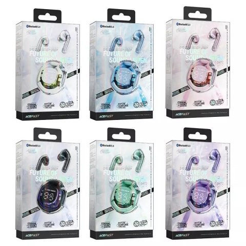 Acefast Słuchawki bezprzewodowe Acefast T8 Bluetooth TWS jasnoniebieskie Acefast Słuchawki bezprzewodowe Acefast T8 Bluetooth TWS jasnoniebieskie