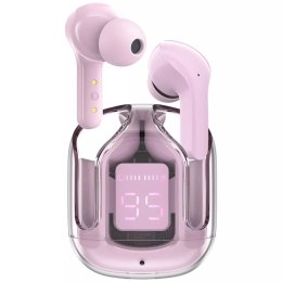 Acefast Słuchawki bezprzewodowe Acefast dokanałowe TWS Bluetooth różowy (T6 pink lotus)