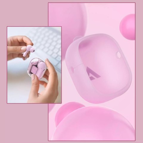 Acefast Słuchawki bezprzewodowe Acefast dokanałowe TWS Bluetooth różowy (T6 pink lotus) Acefast Słuchawki bezprzewodowe Acefast dokanałowe TWS Bluetooth różowy (T6 pink lotus)