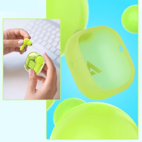 Acefast Słuchawki bezprzewodowe Acefast dokanałowe TWS Bluetooth zielony (T6 youth green) Acefast Słuchawki bezprzewodowe Acefast dokanałowe TWS Bluetooth zielony (T6 youth green)