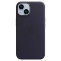 Apple Oryginalne Etui ochronne na telefon Apple MPP63ZM/A do Apple iPhone 14 6,1" atramentowy/ink Leather Case MagSafe