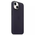 Apple Oryginalne Etui ochronne na telefon Apple MPP63ZM/A do Apple iPhone 14 6,1" atramentowy/ink Leather Case MagSafe