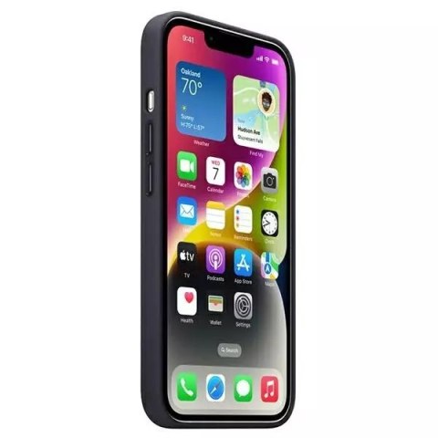 Apple Oryginalne Etui ochronne na telefon Apple MPP63ZM/A do Apple iPhone 14 6,1" atramentowy/ink Leather Case MagSafe Apple Oryginalne Etui ochronne na telefon Apple MPP63ZM/A do Apple iPhone 14 6,1" atramentowy/ink Leather Case MagSafe