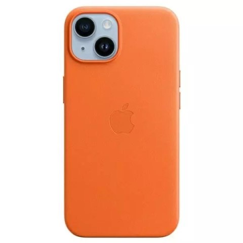 Apple Oryginalne Etui ochronne na telefon Apple MPP83ZM/A do Apple iPhone 14 6,1" pomarańczowy/orange Leather Case MagSafe Apple Oryginalne Etui ochronne na telefon Apple MPP83ZM/A do Apple iPhone 14 6,1" pomarańczowy/orange Leather Case MagSafe