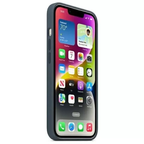 Apple Oryginalne Etui ochronne na telefon Apple MPRV3ZM/A do Apple iPhone 14 6,1" MagSafe niebieski/storm blue Silicone Case Apple Oryginalne Etui ochronne na telefon Apple MPRV3ZM/A do Apple iPhone 14 6,1" MagSafe niebieski/storm blue Silicone Case