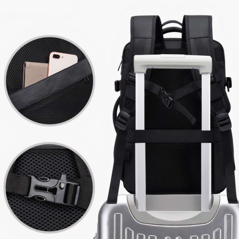 Bange Plecak podróżny Bange BackPack biznesowy plecak rozszerzalny Torba pojemna do laptopa 17.3" z portem USB Czarny Bange Plecak podróżny Bange BackPack biznesowy plecak rozszerzalny Torba pojemna do laptopa 17.3" z portem USB Czarny