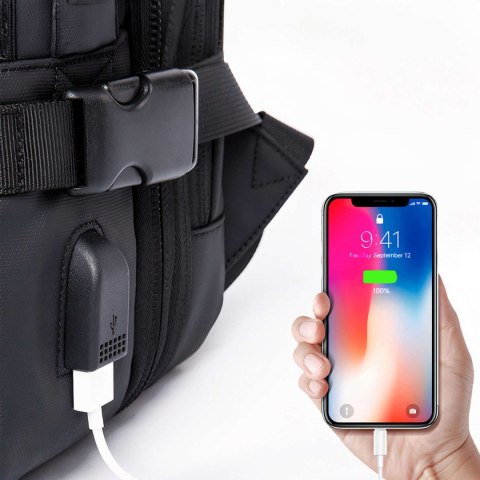 Bange Plecak podróżny Bange BackPack biznesowy plecak rozszerzalny Torba pojemna do laptopa 17.3" z portem USB Czarny Bange Plecak podróżny Bange BackPack biznesowy plecak rozszerzalny Torba pojemna do laptopa 17.3" z portem USB Czarny