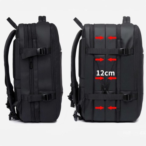 Bange Plecak podróżny Bange BackPack biznesowy plecak rozszerzalny Torba pojemna do laptopa 17.3" z portem USB Czarny Bange Plecak podróżny Bange BackPack biznesowy plecak rozszerzalny Torba pojemna do laptopa 17.3" z portem USB Czarny