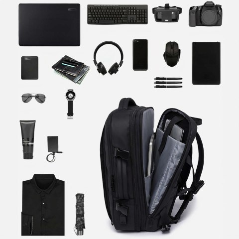 Bange Plecak podróżny Bange BackPack biznesowy plecak rozszerzalny Torba pojemna do laptopa 17.3" z portem USB Czarny Bange Plecak podróżny Bange BackPack biznesowy plecak rozszerzalny Torba pojemna do laptopa 17.3" z portem USB Czarny