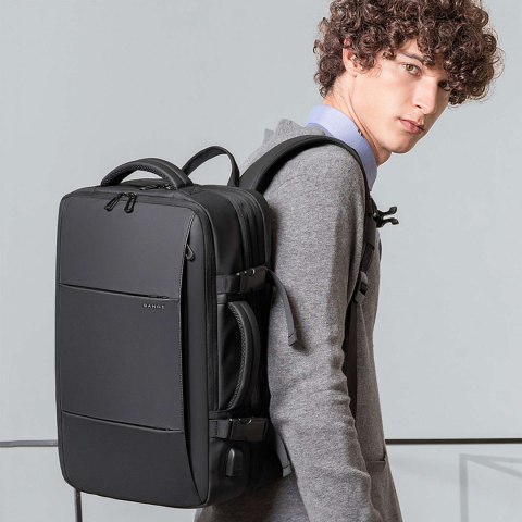Bange Plecak podróżny Bange BackPack biznesowy plecak rozszerzalny Torba pojemna do laptopa 17.3" z portem USB Czarny Bange Plecak podróżny Bange BackPack biznesowy plecak rozszerzalny Torba pojemna do laptopa 17.3" z portem USB Czarny