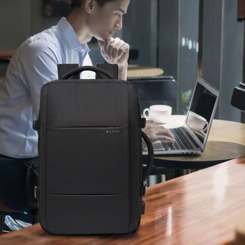 Bange Plecak podróżny Bange BackPack biznesowy plecak rozszerzalny Torba pojemna do laptopa 17.3" z portem USB Czarny Bange Plecak podróżny Bange BackPack biznesowy plecak rozszerzalny Torba pojemna do laptopa 17.3" z portem USB Czarny