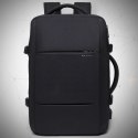 Bange Plecak podróżny Bange BackPack biznesowy plecak rozszerzalny Torba pojemna do laptopa 17.3" z portem USB Czarny