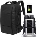 Bange Plecak podróżny Bange BackPack biznesowy plecak rozszerzalny Torba pojemna do laptopa 17.3" z portem USB Czarny
