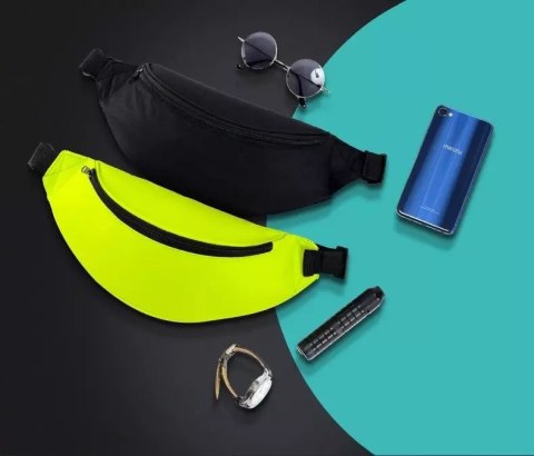 ProducentTymczasowy Saszetka Pas do biegania nerka etui na telefon klucze dokumenty portfel czarny ProducentTymczasowy Saszetka Pas do biegania nerka etui na telefon klucze dokumenty portfel czarny