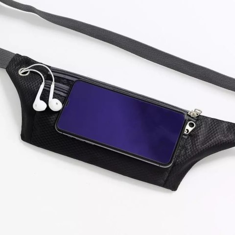 ProducentTymczasowy Saszetka Pas do biegania nerka na etui na telefon z wyjściem na słuchawki czarny ProducentTymczasowy Saszetka Pas do biegania nerka na etui na telefon z wyjściem na słuchawki czarny