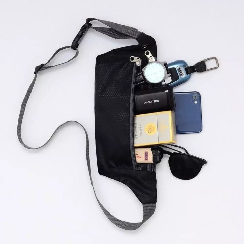 ProducentTymczasowy Saszetka Pas do biegania nerka na etui na telefon z wyjściem na słuchawki czarny ProducentTymczasowy Saszetka Pas do biegania nerka na etui na telefon z wyjściem na słuchawki czarny