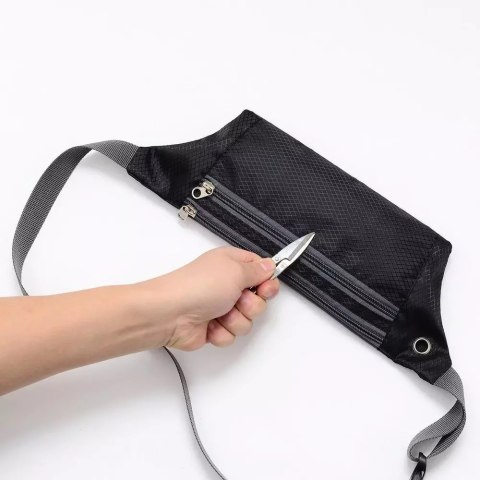 ProducentTymczasowy Saszetka Pas do biegania nerka na etui na telefon z wyjściem na słuchawki czarny ProducentTymczasowy Saszetka Pas do biegania nerka na etui na telefon z wyjściem na słuchawki czarny
