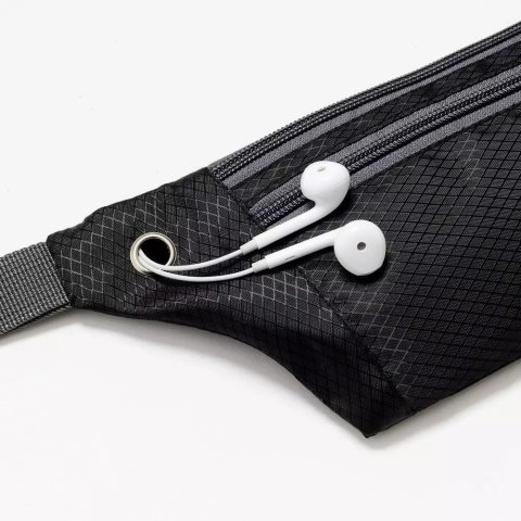 ProducentTymczasowy Saszetka Pas do biegania nerka na etui na telefon z wyjściem na słuchawki czarny ProducentTymczasowy Saszetka Pas do biegania nerka na etui na telefon z wyjściem na słuchawki czarny