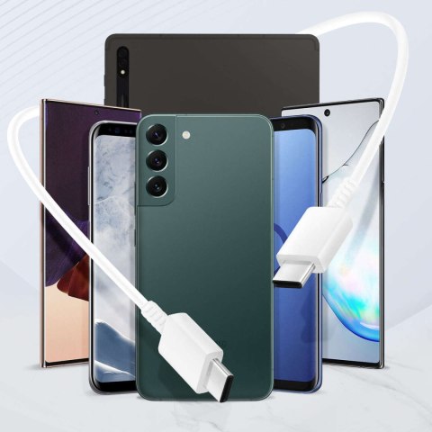 Samsung Oryginalny kabel Samsung USB-C do USB-C EP-DW767 do ładowania 1.8m 3A 25W / 45W Biały Samsung Oryginalny kabel Samsung USB-C do USB-C EP-DW767 do ładowania 1.8m 3A 25W / 45W Biały