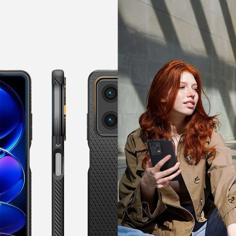 Spigen Etui na telefon Spigen Liquid Air obudowa ochronna do Xiaomi Redmi Note 12 Pro 5G / Poco X5 Pro 5G Matte Black Spigen Etui na telefon Spigen Liquid Air obudowa ochronna do Xiaomi Redmi Note 12 Pro 5G / Poco X5 Pro 5G Matte Black
